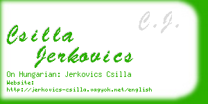 csilla jerkovics business card